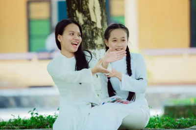 Áo dài trắng thiếu nữ nữ sinh nổi bật [C6CSRL]