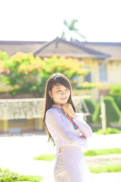 Áo dài trắng nữ sinh thuần Việt [1M6UTM]