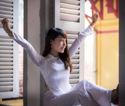 Áo dài trắng loạt ảnh cổ kính yêu kiều [WINXAF]