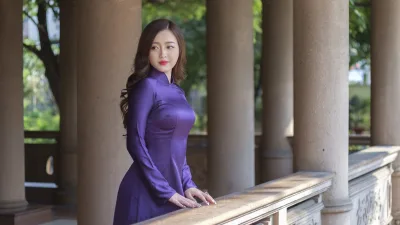 Áo dài tím hoài cổ nuột [2FQUNA]