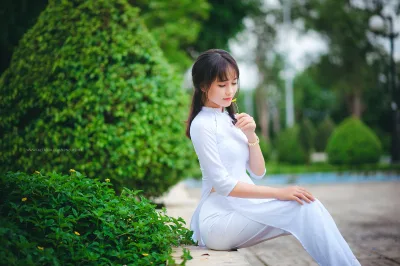 Áo dài trắng nền nã nữ sinh [GR84C6]