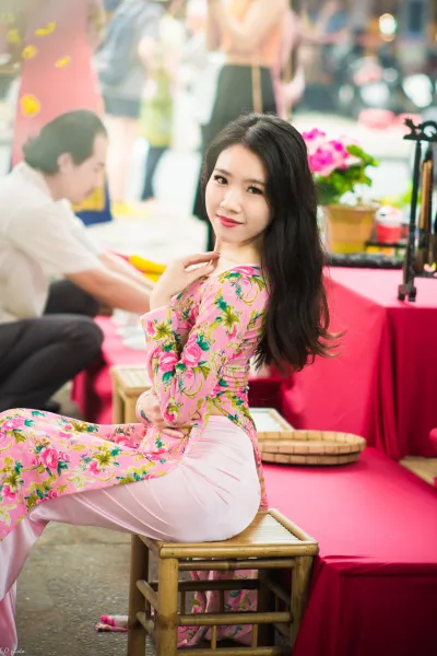 Áo dài trắng bộ sưu tập phố ông đồ nữ tính [PYNGZG]