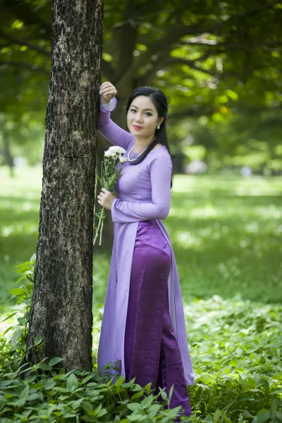 Truyền thống áo dài trắng áo dài trắng [KQHNIG]