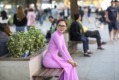 Thướt tha áo dài hồng Yên Du [G5GLEU]