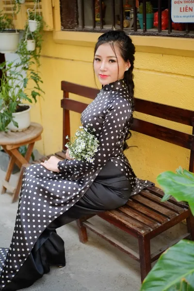 Áo dài trắng áo dài trắng trang nhã [KTMPK1]