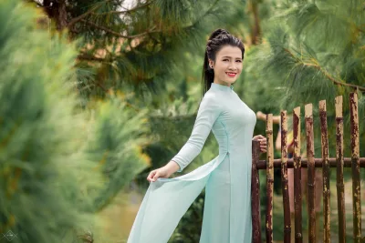 Áo dài xanh ảnh đậm chất Việt [O0PKXM]