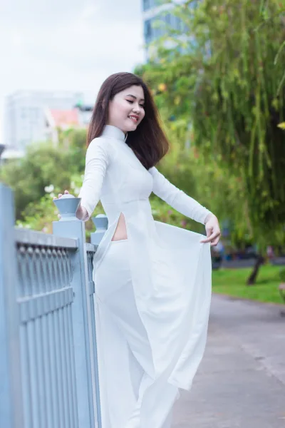 Áo dài trắng tinh khôi áo dài trắng [LW6HNY]