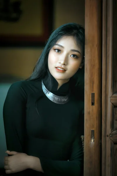 Áo dài đen hình nền nền nã [ABZF2F]