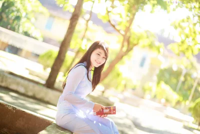 Bộ sưu tập áo dài trắng ấn tượng nữ sinh [YEGEHE]