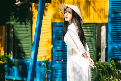 Album áo dài trắng hài hòa nón lá [QLXJON]