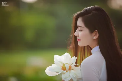 Tuyển chọn áo dài trắng hoa [O6TZ8Z]
