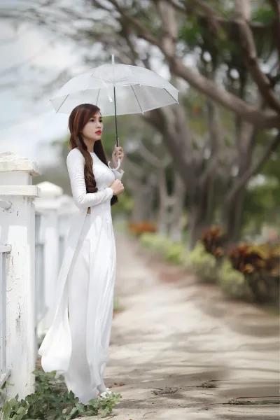 Nét Việt áo dài trắng áo dài trắng [B8Q04F]
