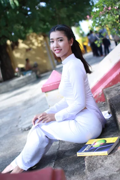 Áo dài trắng nét đẹp áo dài sân trường quý phái [JHME1M]