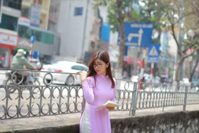 Áo dài hồng cách tân áo dài hồng thanh thoát [BPJK61]