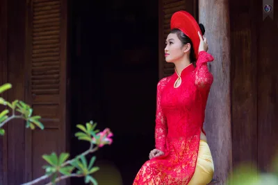 Áo dài khăn đóng bộ sưu tập mong manh [9XDC4O]