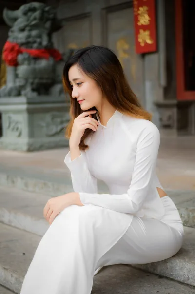Áo dài trắng thanh xuân tinh khôi [HSJQPD]