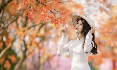 Khoảnh khắc áo dài trắng duyên dáng áo dài trắng [RSI3DY]