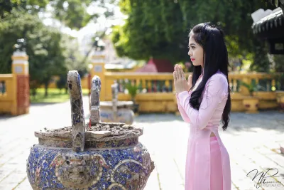 Áo dài hồng vẻ đẹp Việt Nam [QO5KTU]