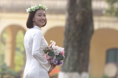 Áo dài trắng nữ sinh cuốn hút [IHG13Y]