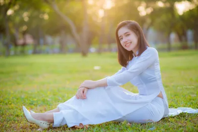 Áo dài trắng vẻ đẹp áo dài tinh khôi duyên dáng [GKA1BM]