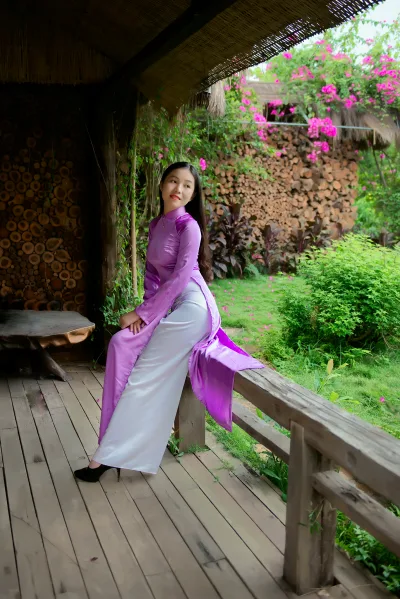 Áo dài hồng khoảnh khắc sức hút tinh khôi [JSNJZP]