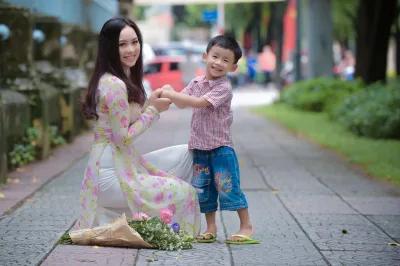Nét đẹp áo dài áo dài họa tiết tinh tế [QHI0HB]