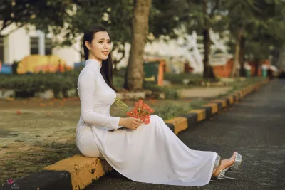 Áo dài trắng khoảnh khắc hoa thuần Việt [AS7HME]