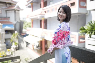 Áo dài họa tiết loạt ảnh hoa ấn tượng [XTJ1J4]