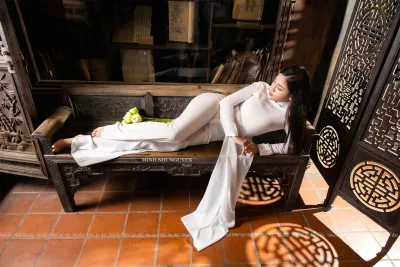Áo dài trắng tà áo dài nằm thanh xuân [DH16CA]