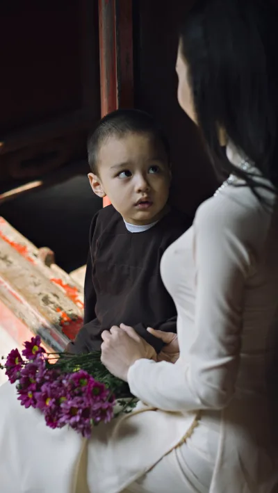 Áo dài trắng áo dài trắng hoài cổ [6EZEGN]