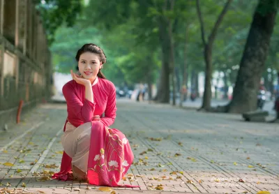 Áo dài đỏ girl xinh tinh khôi [KU53XI]