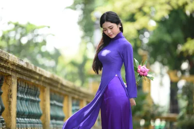 Trang nhã áo dài trắng áo dài trắng [YAEKKZ]