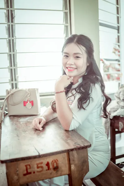Áo dài trắng lớp học nét Việt [UXGQTU]