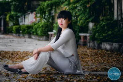 Áo dài trắng hot girl nữ sinh quý phái [DGGC4G]