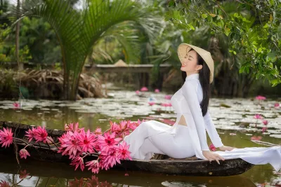 Thướt tha áo dài trắng áo dài trắng [JCYAOM]