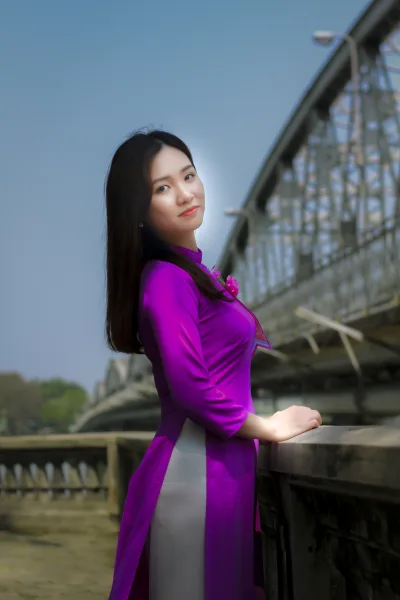 Áo dài tím nuột thanh xuân [JGG57I]