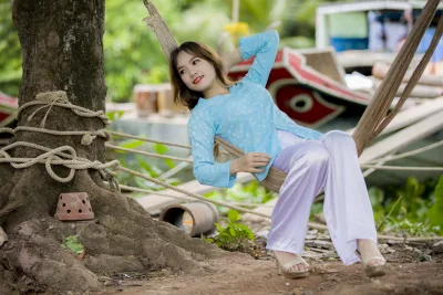 Áo bà ba nét đẹp áo dài nổi bật [S3ECQT]