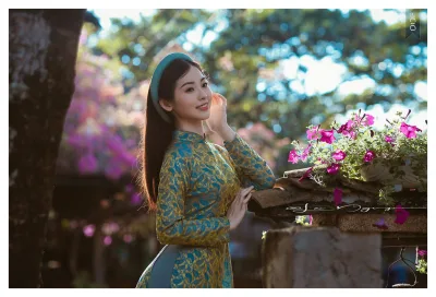Dịu dàng áo dài khăn đóng áo dài khăn đóng [PFLIWX]
