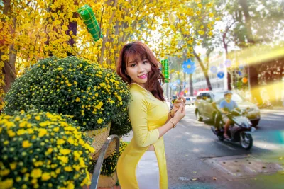 Áo dài vàng album thanh thoát [ORASFU]