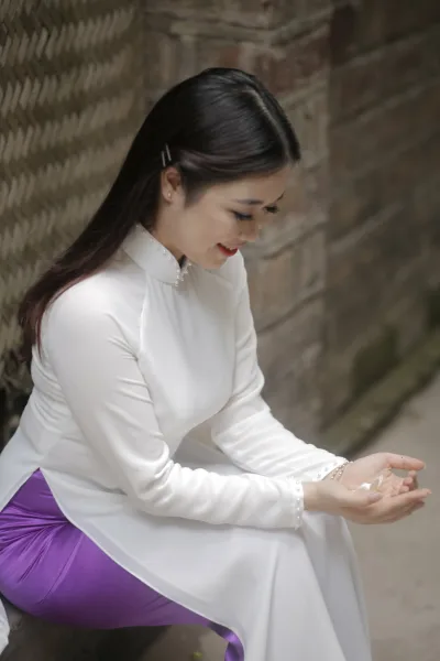 Áo dài trắng tinh khôi áo dài trắng [6TD7GT]