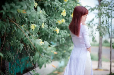 Truyền thống áo dài trắng hoa [36H05D]