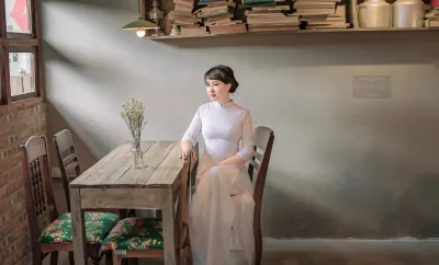 Áo dài trắng rửa mắt với ảnh nuột hút hồn [LJDXV3]