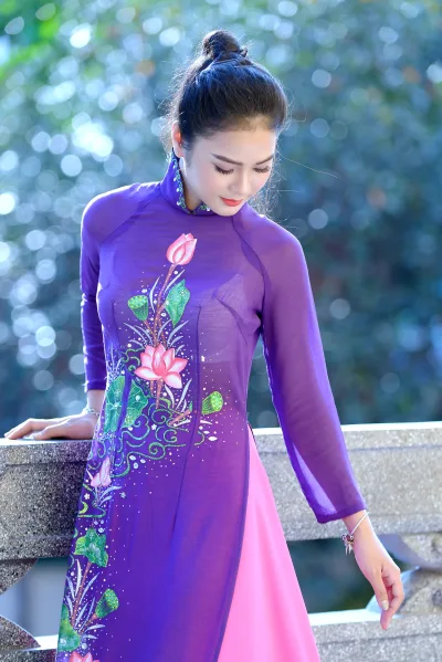 Yêu kiều áo dài tím áo dài tím [P3BYPE]