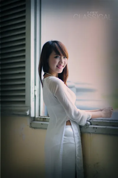 Áo dài trắng ảnh áo dài trắng hiện đại [TH7THR]