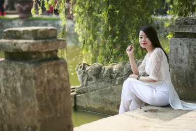 Áo dài trắng áo dài trắng sang trọng [IT367D]