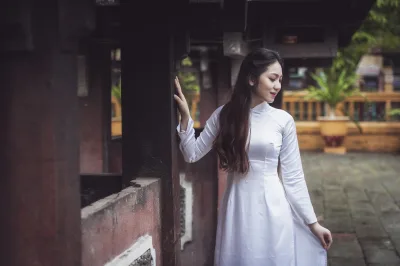 Người đẹp áo dài trắng tuyển chọn thướt tha [NQKSMJ]