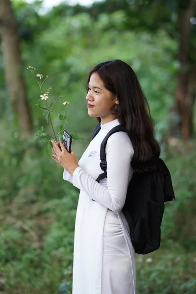 Nét đẹp áo dài áo dài trắng tuyển chọn cặp táp [YKCFMH]