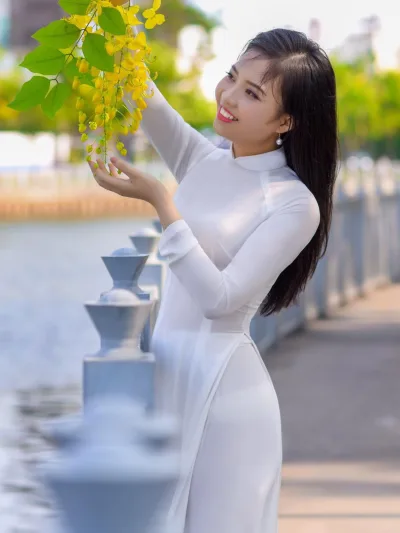 Bộ sưu tập áo dài trắng tuyển chọn áo dài trắng [STGRTV]