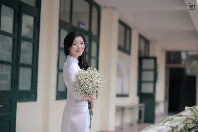 Áo dài trắng tinh khôi tinh khôi [4HUW2I]