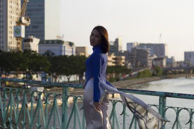 Nữ tính áo dài xanh áo dài xanh [UOY4WF]